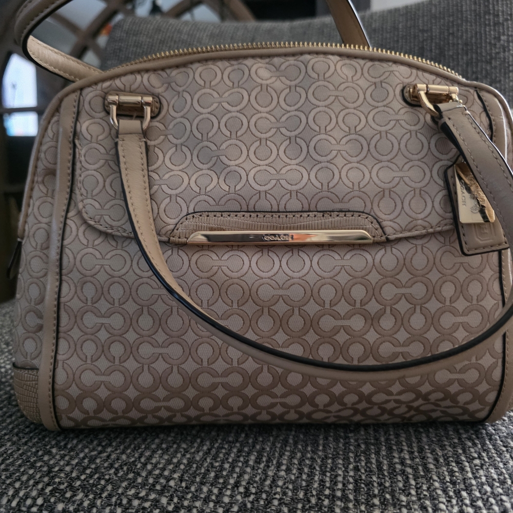 Coach Tan Signature Satchel